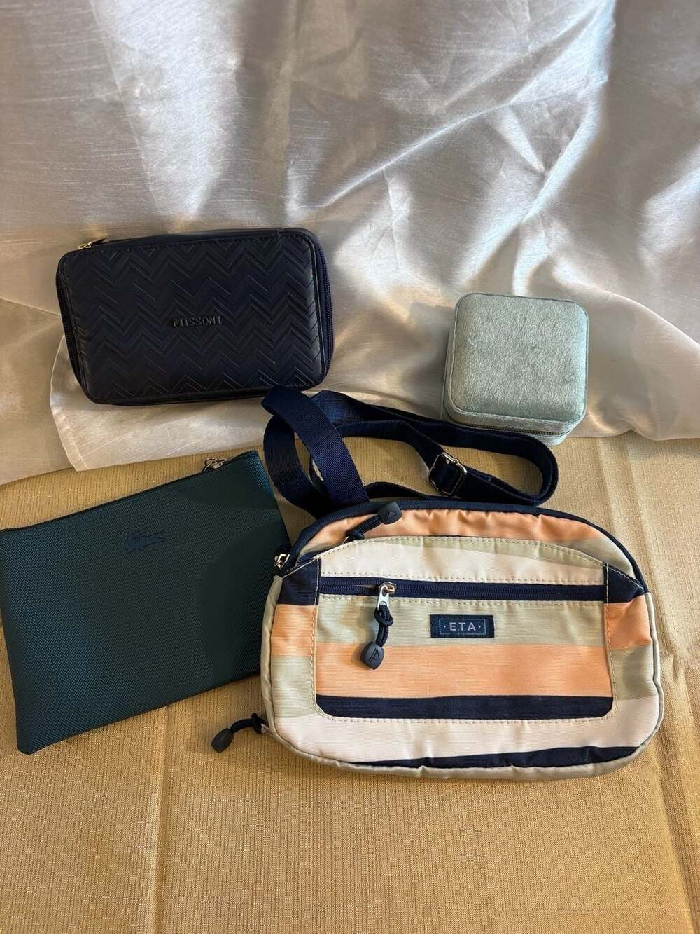 Missoni Delta & Lacoste Turkish Airlines Travel Pouch Bag Set